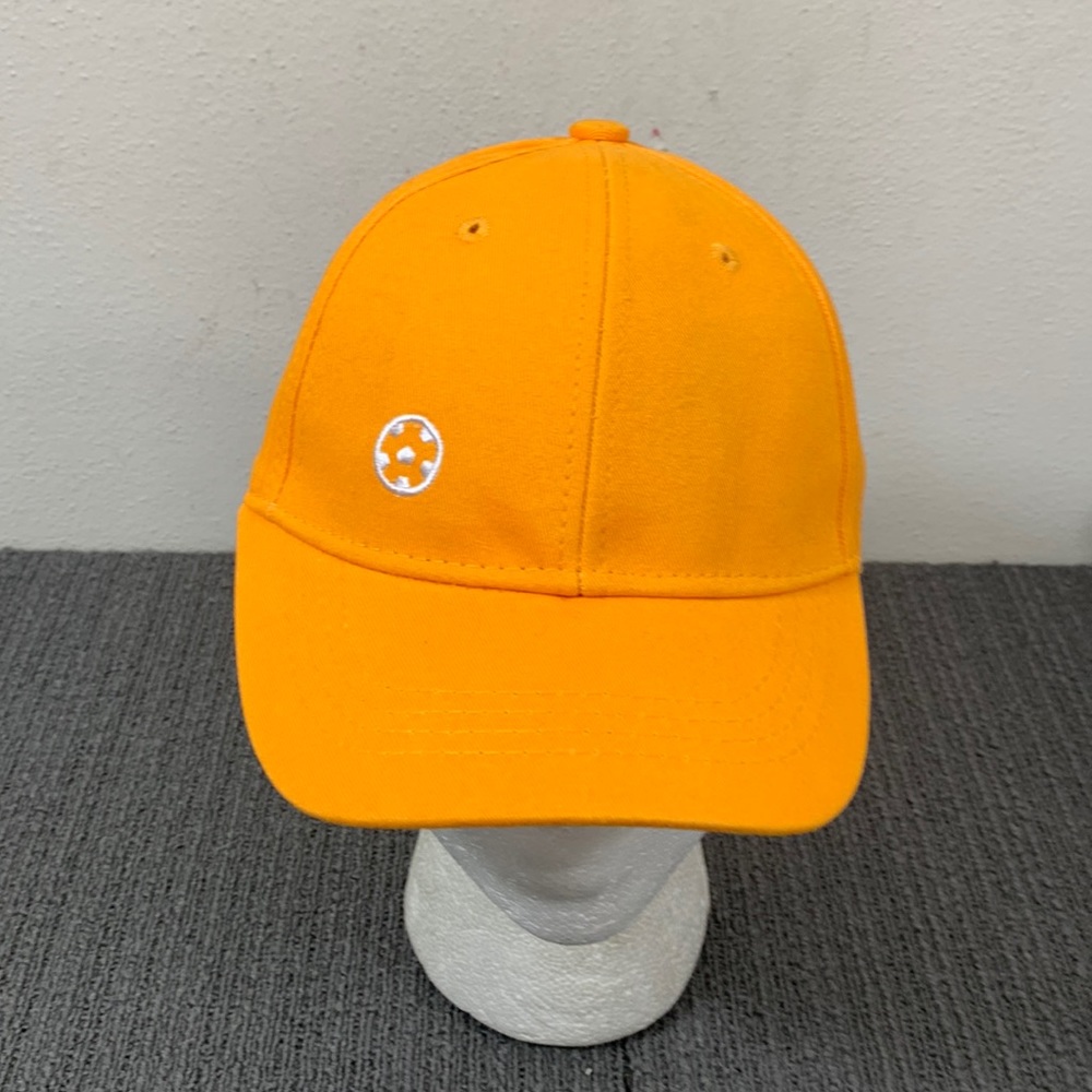 Soccer Shots Baseball Hat Kids Unisex Adjustable Orange Strapback Cap T.D. Mills